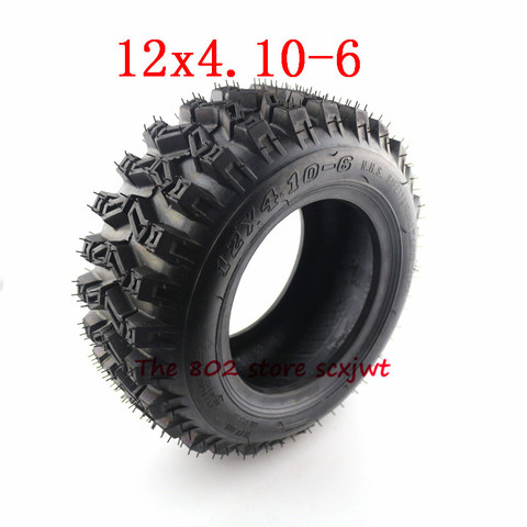 12x 4.10-6  vacuum /tubeless tyre ATV Quad Go Kart 47cc 49cc /4.10-6 tyre Lawn Garden Tiller Snow Blower Thrower R-1 Lug tire ► Photo 1/6