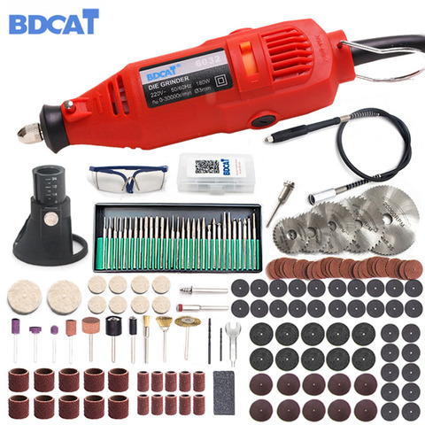 BDCAT 180W Dremel Mini Electric Drill Rotary Tool Variable Speed Polishing Machine with Dremel Tool Accessories Engraving Pen ► Photo 1/6