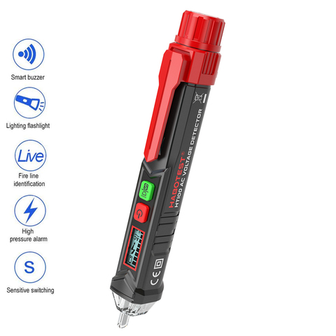 Habotest HT100 Digital Voltmeter Intelligent Non-contact Pen Alarm Voltage Detector Meter Ac Voltmeter Tester Auto Tachometer ► Photo 1/6