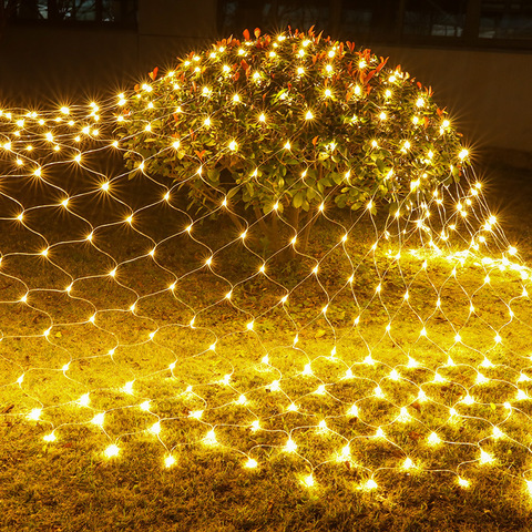 BEIAIDI 2x2M 3x2M 6x4M LED Net Mesh Fairy String Light Garland Window Curtain Christmas Fairy Light Wedding Party Holiday Light ► Photo 1/6