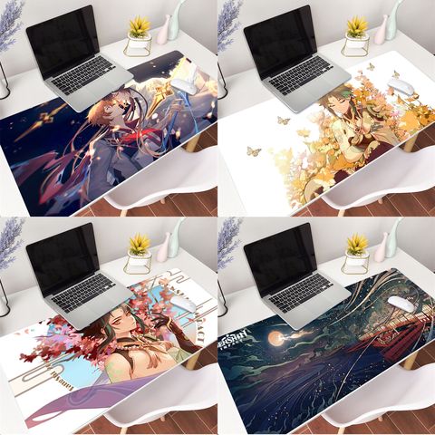 Genshin Impact art Hot Sales Gamer Speed Mice Retail Large Rubber Mousepad Size for 30*90cm/30*70cm ► Photo 1/6