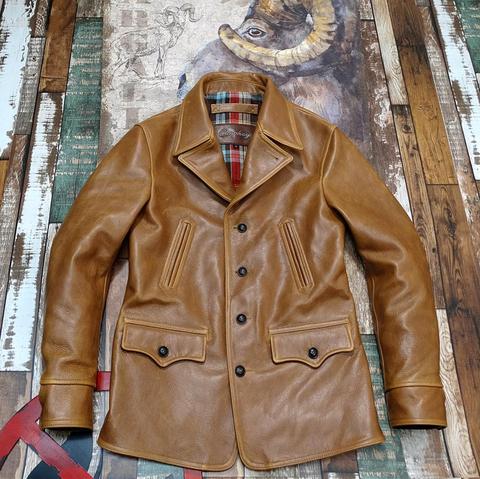 Free Shipping.2022 new wax cowhide Jacket,Winter men hunting genuine leather coat.quality leather clothes.classic style ► Photo 1/4