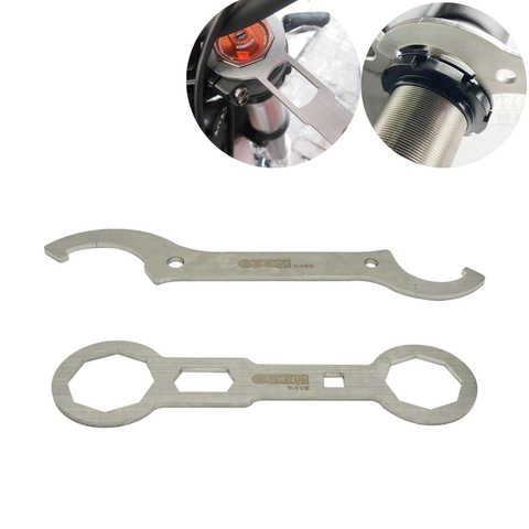 Before and after the motorcycle fork suspension shock stainless steel hook spanner tool  CRF KXF YZF BOSUER M2M4 KEWS motocro ► Photo 1/5