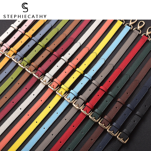 SC High Quality Leather Bag Strap Adjustable Chic Long Belt Detachable Handle Replacement Metal Buckle Crossbody Bag Accessories ► Photo 1/6