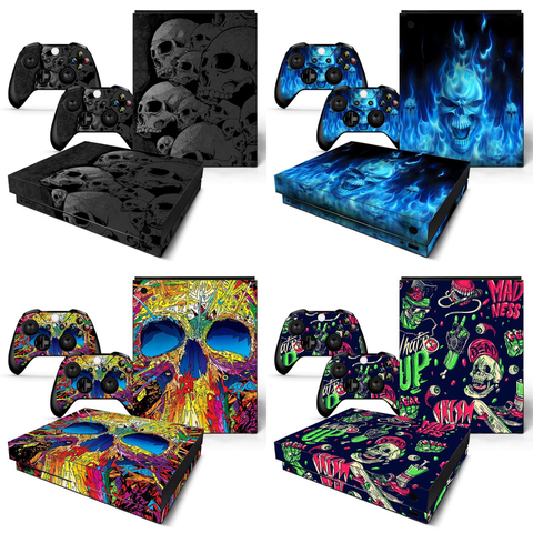 Skull design For  X BOX ONE X console sticker for X BOX ONE X vinyl sticker for xbox one X skin sticker- ► Photo 1/6