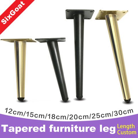 Straight Oblique taper  Metal Black Furniture Feet for Television Cabinet Counter Foot Chair Leg Sofa Tea Coffee Table Legs bath ► Photo 1/5