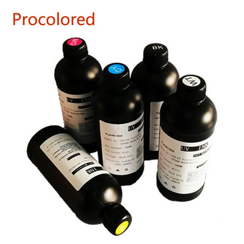 Procolored CMYKW UV Ink For Epson L800 L805 L1800 R290 R330 1390 1400 4800 4880 7800 7880 TX800 XP600 XP300 Inkjet UV Printer ► Photo 1/5