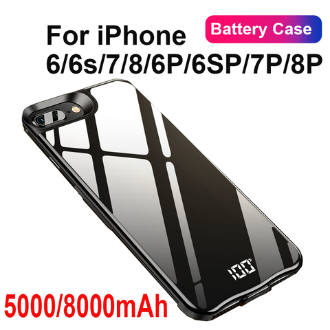 5000mAh/8000mAh PowerBank Case Phone Charger For iPhone 6 6s 7 8 Plus Xmax X Battery Case Charger Case Mobile Phone Charger Case ► Photo 1/6