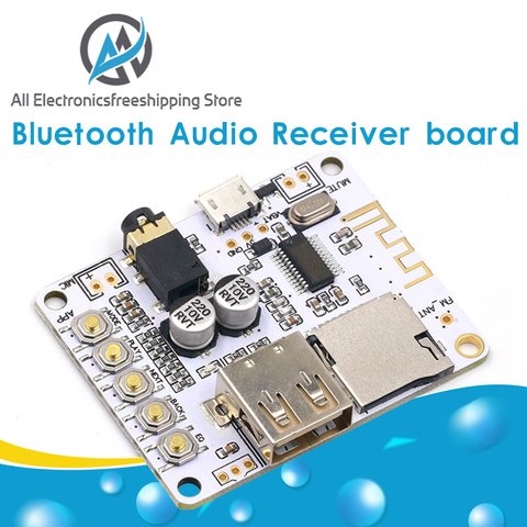 Bluetooth Audio Receiver board with USB TF card Slot decoding playback preamp output A7-004 5V 2.1 Wireless Stereo Music Module ► Photo 1/6