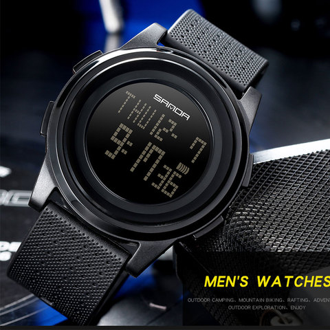 SANDA Brand Luxury 9mm Super Slim Sport Watch Men Electronic LED Digital Wrist Watches For Men Male Clock Relogio Masculino ► Photo 1/6
