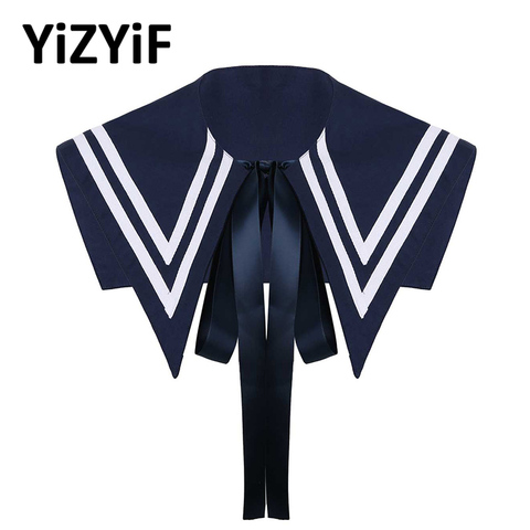 2022 Japanese Style Navy Sailor Collar For Women Bow Lace-up False Fake Collar Cute Clothing Accessories Detachable Fake Collar ► Photo 1/6