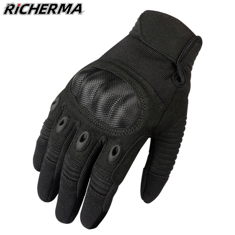 Winter Motorcycle Gloves Black Hard Knuckles Protective Gloves Men Women Durable Touch Screen Tactical Gloves For Snowmobile ► Photo 1/6