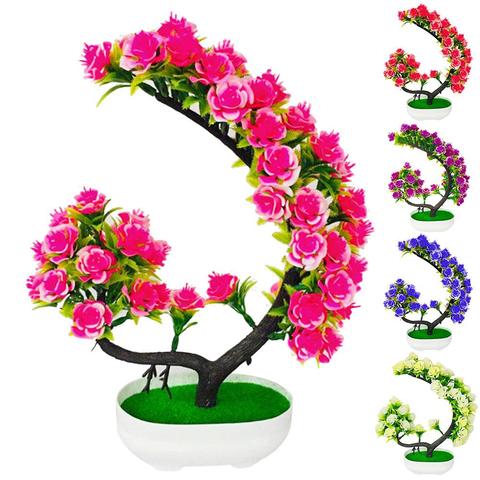 Artificial Fake Flower Potted Plant Bonsai Christmas Wedding Party Decoration Artificial Plant Bonsai Home Hotel Garden Decor ► Photo 1/6