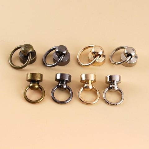 10pcs Metal Ball Post With O Ring Studs Rivets Nail Screwback Round Head Spots Spikes Leather Craft phone case decor Accessories ► Photo 1/6