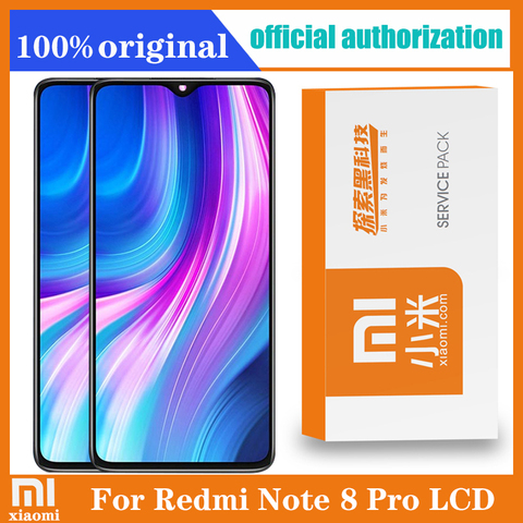 Original 6.53'' Display with frame for Xiaomi Redmi Note 8 Pro LCD Display Screen Touch Digitizer Redmi Note8 Pro Repair Parts ► Photo 1/6