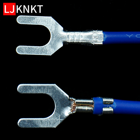 Y wound connector plug General spring insert edge wire crimping terminal quick simple pliers Insulated Cable Fork type plating ► Photo 1/6