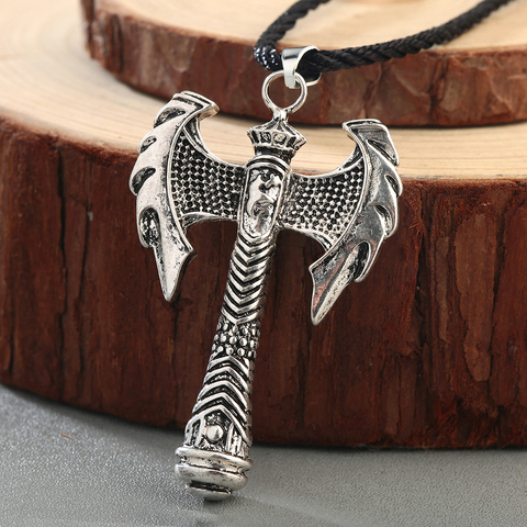 QIAMNI Men Slavic Perun Axe Talisman Pendant Necklace Viking Minos Amulet Nordic Gothic Retro Pagan Greece Jewelry Collier Gift ► Photo 1/6