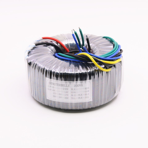 200W pure copper toroidal transformer dual 26V dual 17V single 14V audio power supply transformer ► Photo 1/3