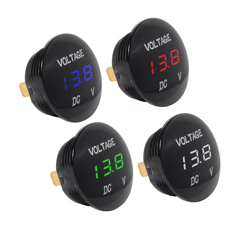 Waterproof Voltmeter Car Motorcycle LED Panel Digital Voltmeter Volt Voltage Meter Display Voltmeter 12V 24V 36V DC 5V-48V ► Photo 1/6