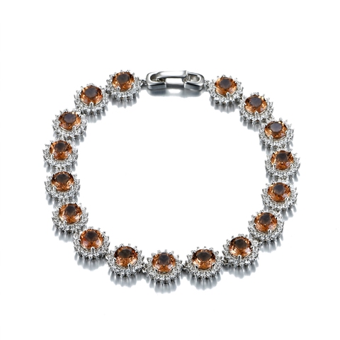 Diaspore изменение цвета Sterling Silver Bracelets for Women 16 Carats Created Sultanite S925 Bracelets for Wedding Engagement ► Photo 1/6
