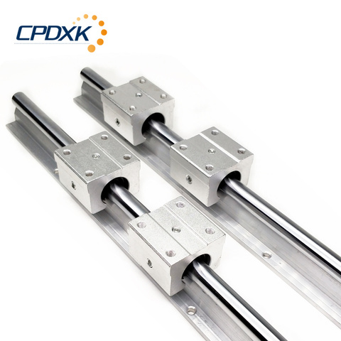 2pcs Linear Rail SBR Linear Guide Rail At Any Length Linear Rails 4 Pcs SBR20UU /SBR16UU / SBR12UU for CNC Router ► Photo 1/6