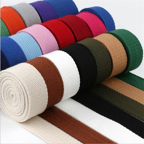 New 5Meters 25mm Canvas Ribbon Belt Bag Thickening Cotton Webbing  Canvas Webbing Knapsack Strapping Sewing Bag Belt Accessories ► Photo 1/6