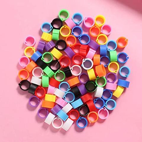 100 Pcs Pigeons Foot Rings Color Random 8mm Bayonet Identification Ring Opening Color Pigeon Foot Ring Pigeon Supplies ► Photo 1/6