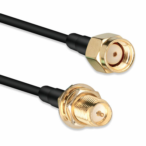 WiFi Antenna RP-SMA Male To RPSMA Female Nut Bulkhead Connector RG174 Extension Coaxial Cable Cord ► Photo 1/1