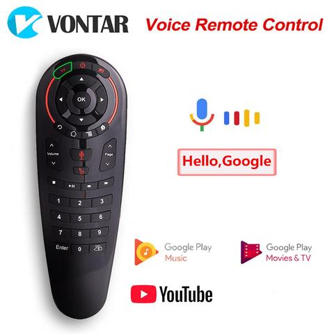 33 keys IR Learning G30S Air Mouse Voice Remote Control G30 Gyro Sensing 2.4G Wireless Smart remote for Android TV Box H96 Max ► Photo 1/5