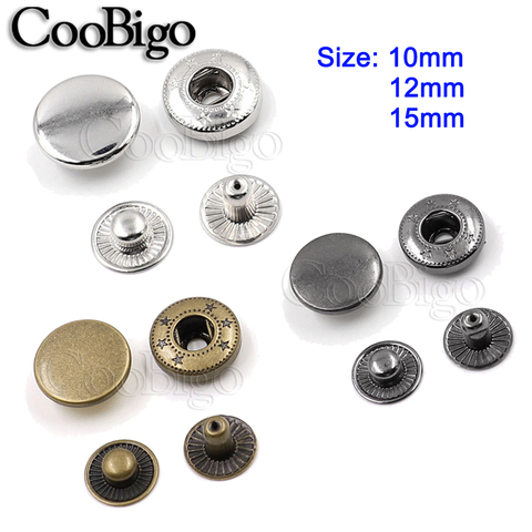 12set Pack Metal Press Studs Sewing Button Snap Fasteners Sewing Leather Craft Clothes Bags Garment 10mm 12mm 15mm ► Photo 1/6