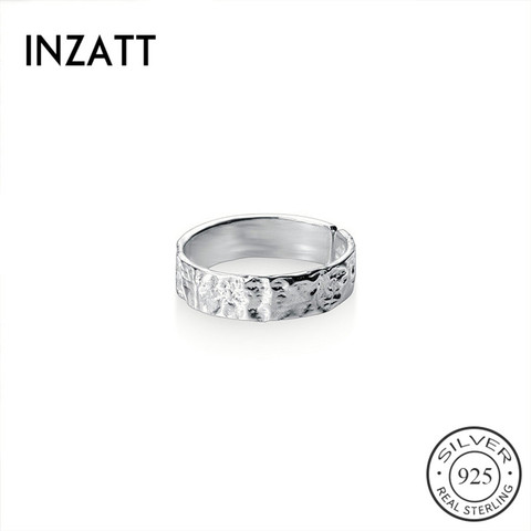 INZATT Real 925 Sterling Silver Geometric Adjustable Ring For Fashion Woman Party Fine Jewelry Cute Minimalist Accessories ► Photo 1/6