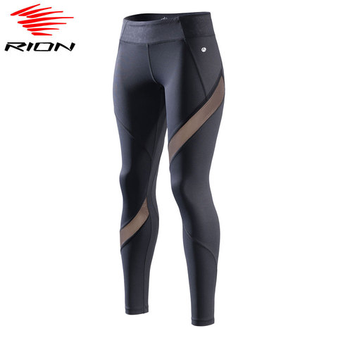 RION Sports Leggings Women Fitness 2022 Yoga Leggings Gym Running Tights Workout High Waisted Mesh Yoga Leggins ► Photo 1/6