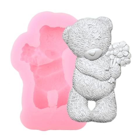 Cute Bear Silicone Molds Baby Birthday Cake Decorating Tools Animal Fondant Molds Candy Polymer Clay Chocolate Gumpaste Moulds ► Photo 1/6