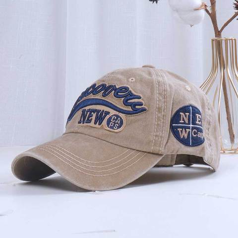 2022 100% Washed Denim Baseball Cap Snapback Hats Summer Autumn Hat for Men Women Caps Casquette Hats Letter Embroidery Gorras ► Photo 1/6