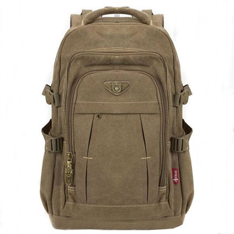 Men's Military Canvas Backpack Zipper Rucksacks Laptop Travel Shoulder Mochila Notebook Schoolbags Vintage College School Bags ► Photo 1/6