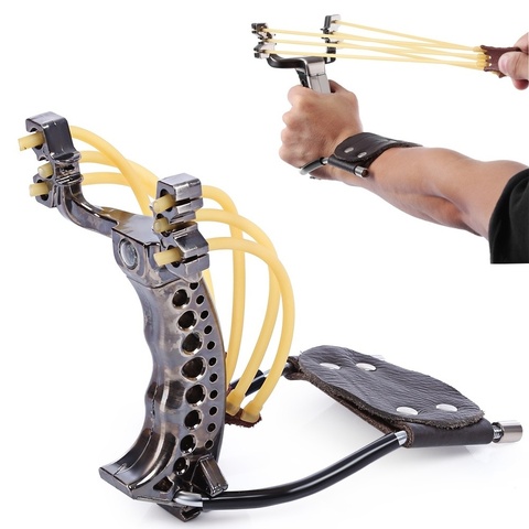 2022 New Outdoor Powerful SlingShot  Catapult Folding Wrist Adult Slingshot Hunting Slingshot Catapult Marble Games Hunting  bow ► Photo 1/6