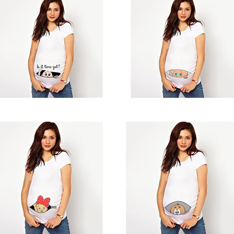 It's A Girl Maternity Plus Size Tees Tops Summer Pregnant Maternity T-Shirt Short Sleeve Casual Pregnancy Clothes Funny Clothing ► Photo 1/6