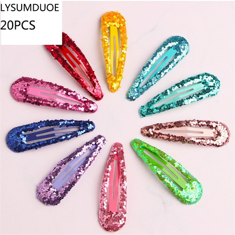 20Pcs/Lot Korean Style New Powder Hair Accessories Candy Dripping Hair Clip Solid Hairclip Glitter Headdress Hairpins for Girls ► Photo 1/6