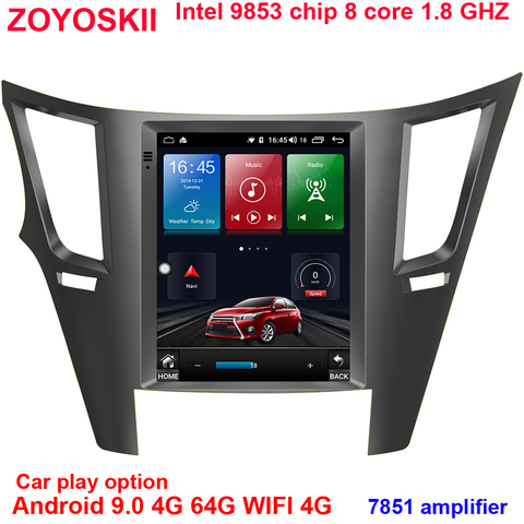 Android 9.0 os 10.4 inch vertical screen car gps radio navigation for Subaru Outback Impreza Legacy 2009 2010 2011 2012 2013 ► Photo 1/6