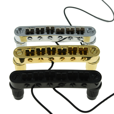 KAISH Tune-o-Matic Piezo Guitar Bridge Pickup LP Piezo Guitar Bridge Pickup for Les Paul Chrome/Black/Gold ► Photo 1/6