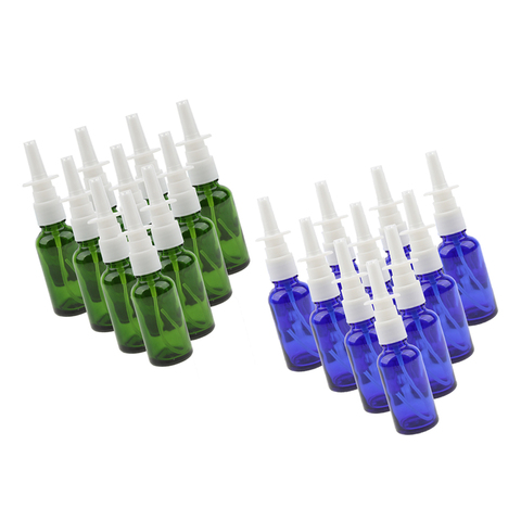 10pcs Glass Empty Refillable Nasal Spray Bottle Makeup Pump Containers 30ml ► Photo 1/6