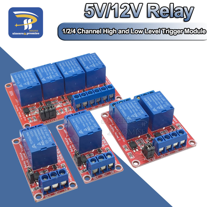 Relay Module 4 Channel 5V Relay Module Board Shield With Optocoupler Support High And Low Level Trigger 