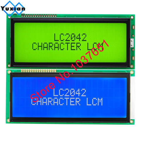 1pcs big large  character LCD display panel 2004 20*4 green blue 146*62.5mm HD44780 LC2042 AC204B SBS02004A0 good quality ► Photo 1/6