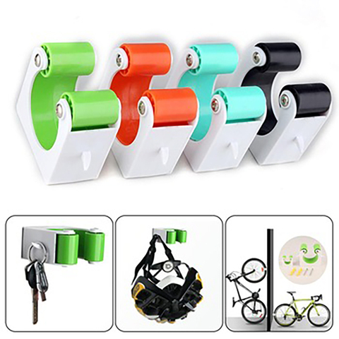 Bicycle Wall Holder Dropshiping Rack Storage Portable Road Bike Parking Buckle Mount Bicycle Display Vertical Helmet  Key Holder ► Photo 1/6