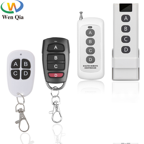 433Mhz RF Remote Control EV1527Learning code Universal 4 Buttons For Gate garage door controller Alarm Receiver included Battery ► Photo 1/6