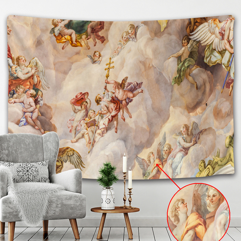 Angel. Guardian angel. Religion. Angel of love。Tapestry. Tapestries. carpet. Wall cloth decorative painting. Creative murals ► Photo 1/6