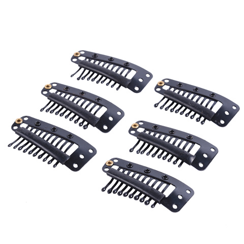 20pcs 10-Teeth Snap-Comb Wig Clips With Rubber For Hair Extension  Hair Snap Clips Weave Toupee Clips Styling Tools ► Photo 1/6