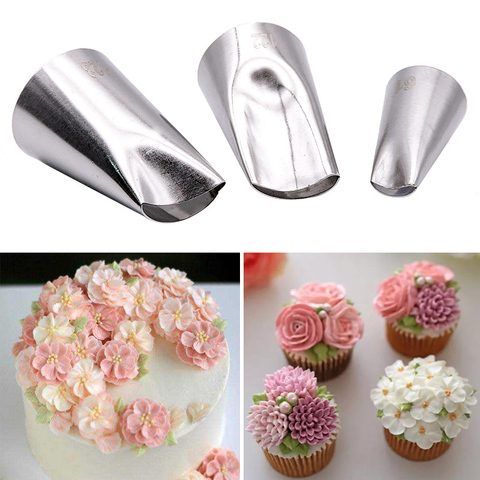 3pcs Flower Petal Icing Piping Nozzles Cupcake Cake Decorating Tips Peony Chrysanthemum Nozzle Kitchen Gadget Baking Accessories ► Photo 1/6