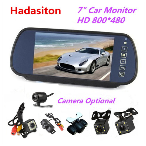 Reverse Parking system.7 inch TFT LCD Screen Car Monitor rearview mirror+ Night Vision Rearview camera optional ► Photo 1/6
