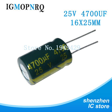 5pcs 25V4700UF 16 * 25mm 4700UF 25V 16x25 25v4700 16 * 25 Aluminum Electrolytic Capacitors ► Photo 1/2